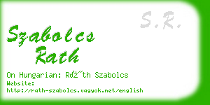 szabolcs rath business card